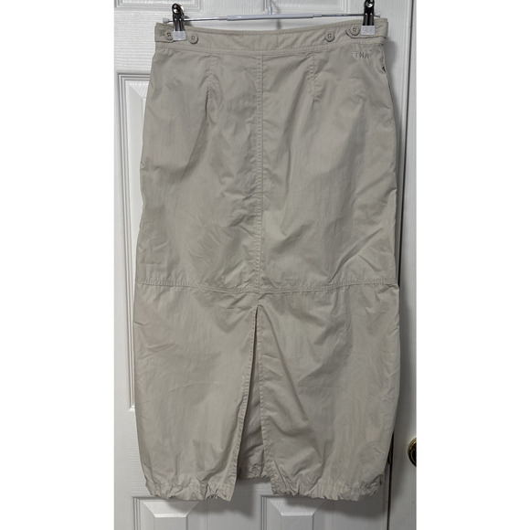 TNA Aritzia Utility Skirt 4 Beige Drawstring Hem Y2K 90's Urban Streetwear - Picture 3 of 9